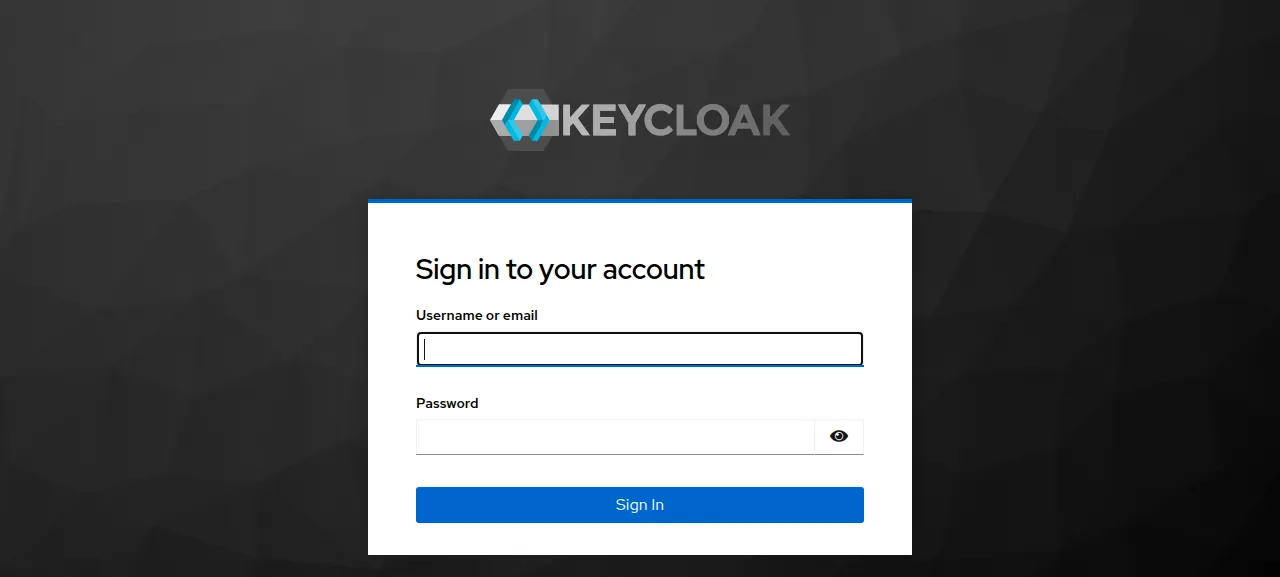The Keycloak sign-in page
